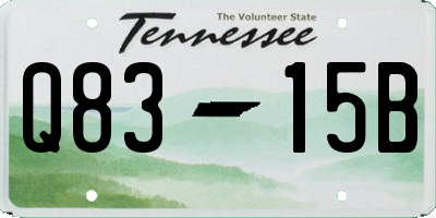 TN license plate Q8315B