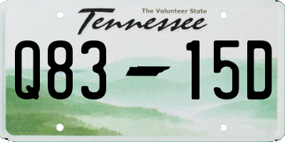 TN license plate Q8315D