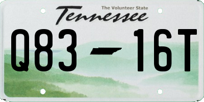 TN license plate Q8316T