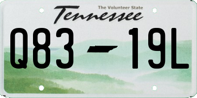 TN license plate Q8319L