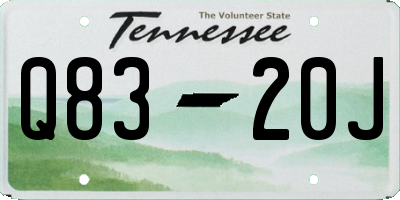 TN license plate Q8320J