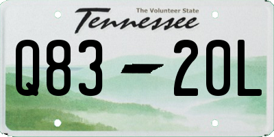 TN license plate Q8320L