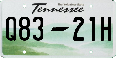 TN license plate Q8321H