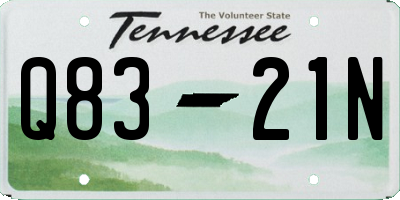 TN license plate Q8321N