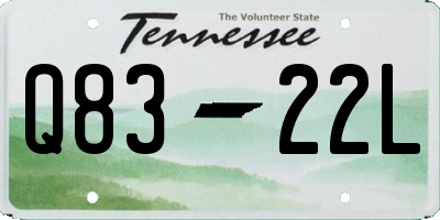 TN license plate Q8322L