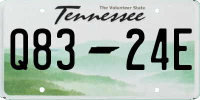 TN license plate Q8324E