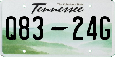 TN license plate Q8324G