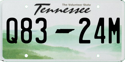 TN license plate Q8324M