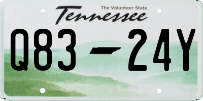 TN license plate Q8324Y