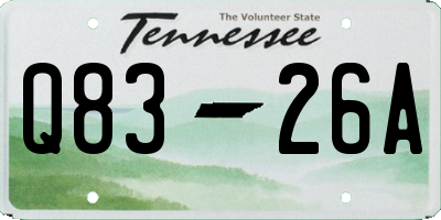 TN license plate Q8326A
