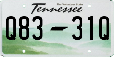 TN license plate Q8331Q