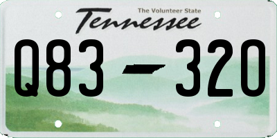 TN license plate Q8332O