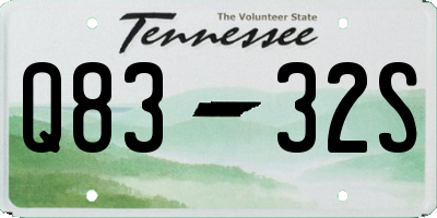 TN license plate Q8332S
