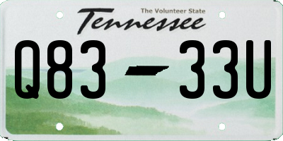 TN license plate Q8333U