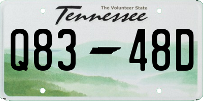 TN license plate Q8348D