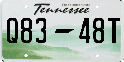 TN license plate Q8348T