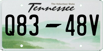 TN license plate Q8348V
