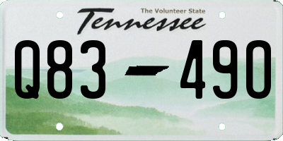 TN license plate Q8349O