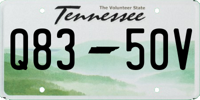 TN license plate Q8350V