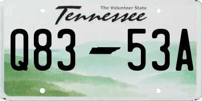 TN license plate Q8353A