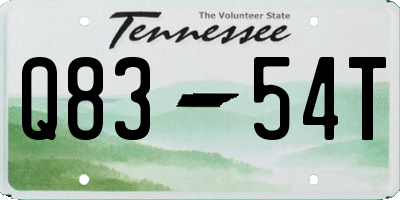 TN license plate Q8354T