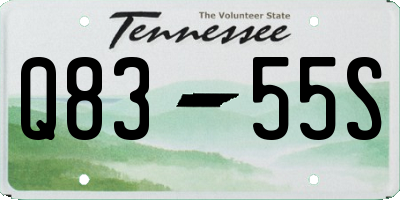 TN license plate Q8355S