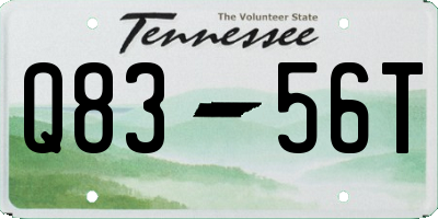 TN license plate Q8356T
