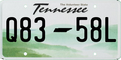 TN license plate Q8358L