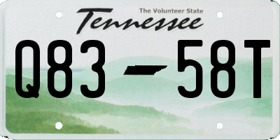 TN license plate Q8358T
