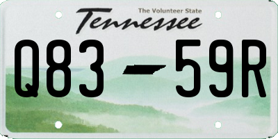 TN license plate Q8359R