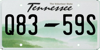 TN license plate Q8359S
