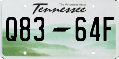 TN license plate Q8364F