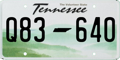 TN license plate Q8364O