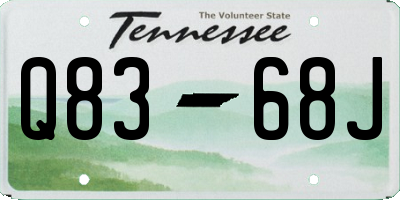 TN license plate Q8368J