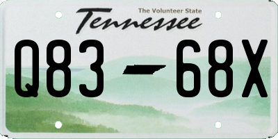 TN license plate Q8368X