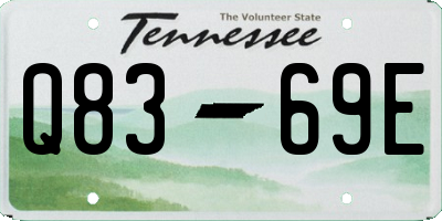 TN license plate Q8369E