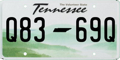 TN license plate Q8369Q