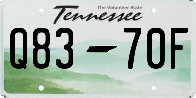TN license plate Q8370F