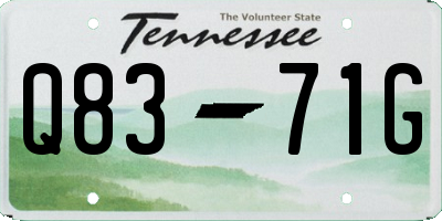 TN license plate Q8371G