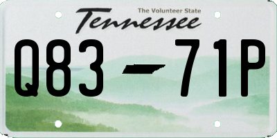 TN license plate Q8371P