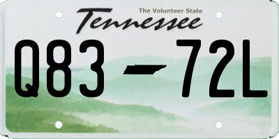 TN license plate Q8372L