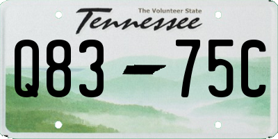 TN license plate Q8375C