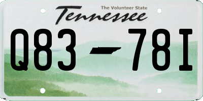 TN license plate Q8378I