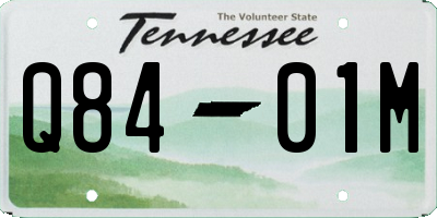TN license plate Q8401M