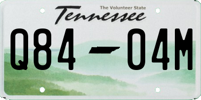 TN license plate Q8404M
