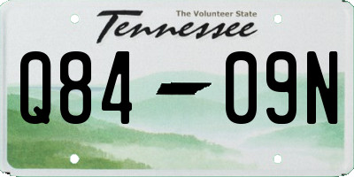 TN license plate Q8409N