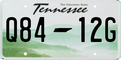 TN license plate Q8412G