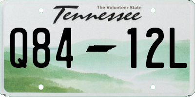 TN license plate Q8412L
