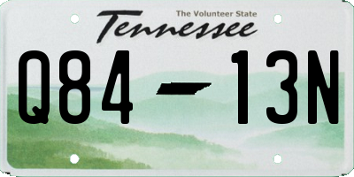 TN license plate Q8413N