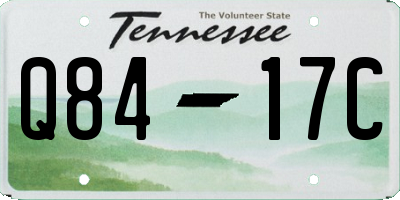 TN license plate Q8417C